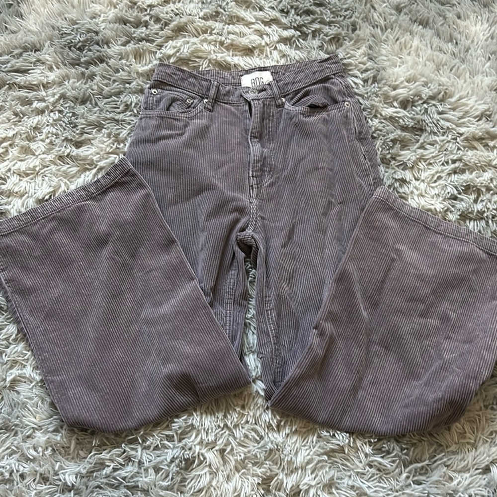BDG size 26 gray corduroy high and wide jeans